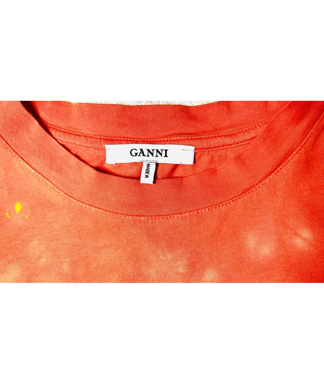 GANNI Оранжевая футболка, фото 3