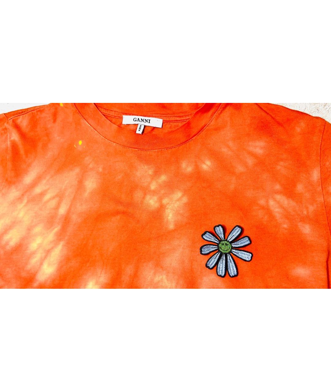 GANNI Оранжевая футболка, фото 2