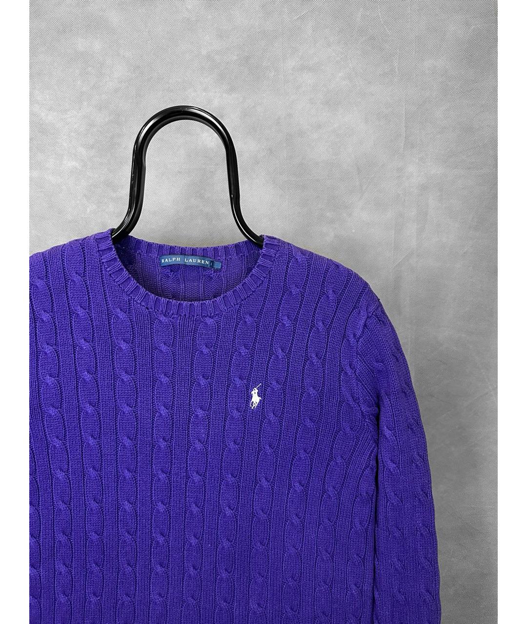 RALPH LAUREN Фиолетовый хлопковый джемпер / свитер, фото 5