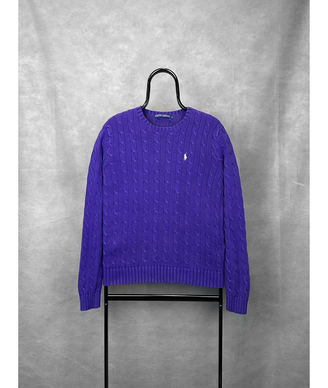 RALPH LAUREN Фиолетовый хлопковый джемпер / свитер, фото 8