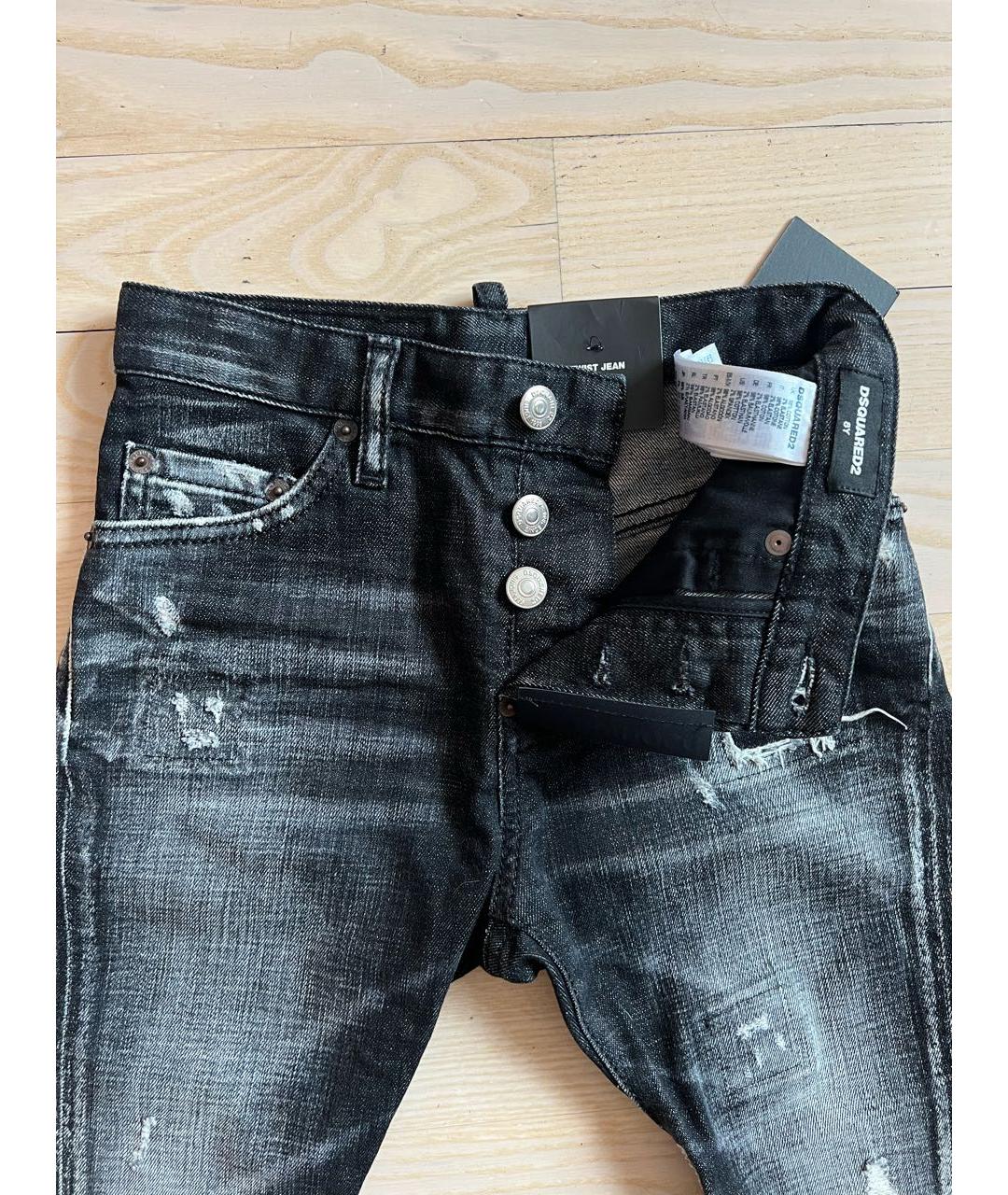 DSQUARED2 Черные деним детские джинсы, фото 3