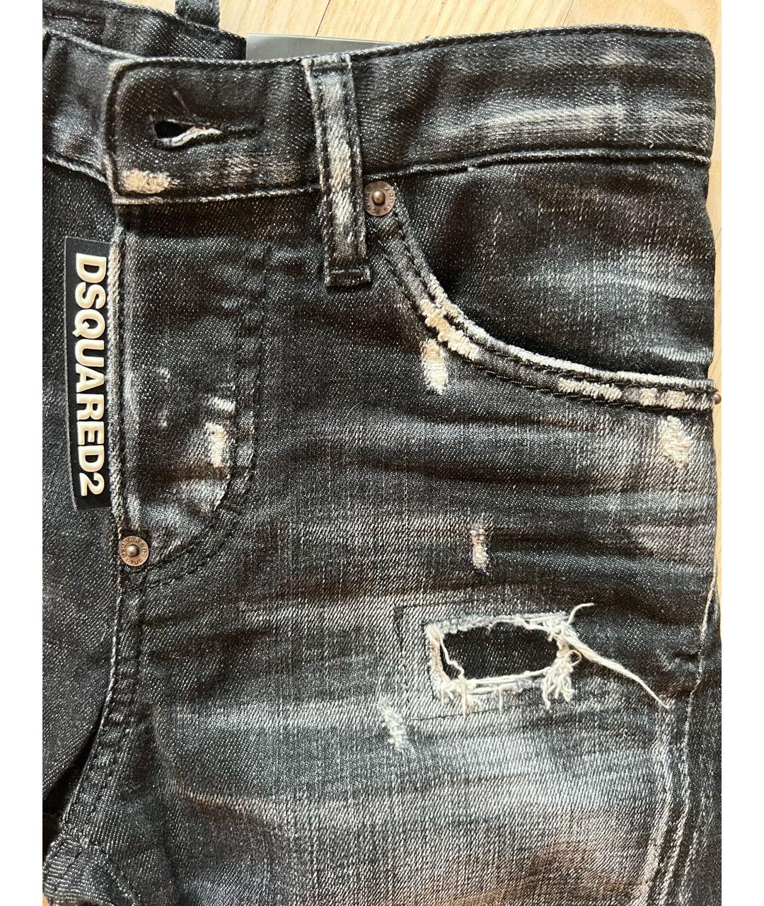 DSQUARED2 Черные деним детские джинсы, фото 4