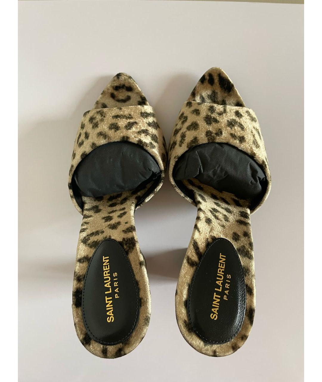 SAINT LAURENT Бархатные мюли, фото 3