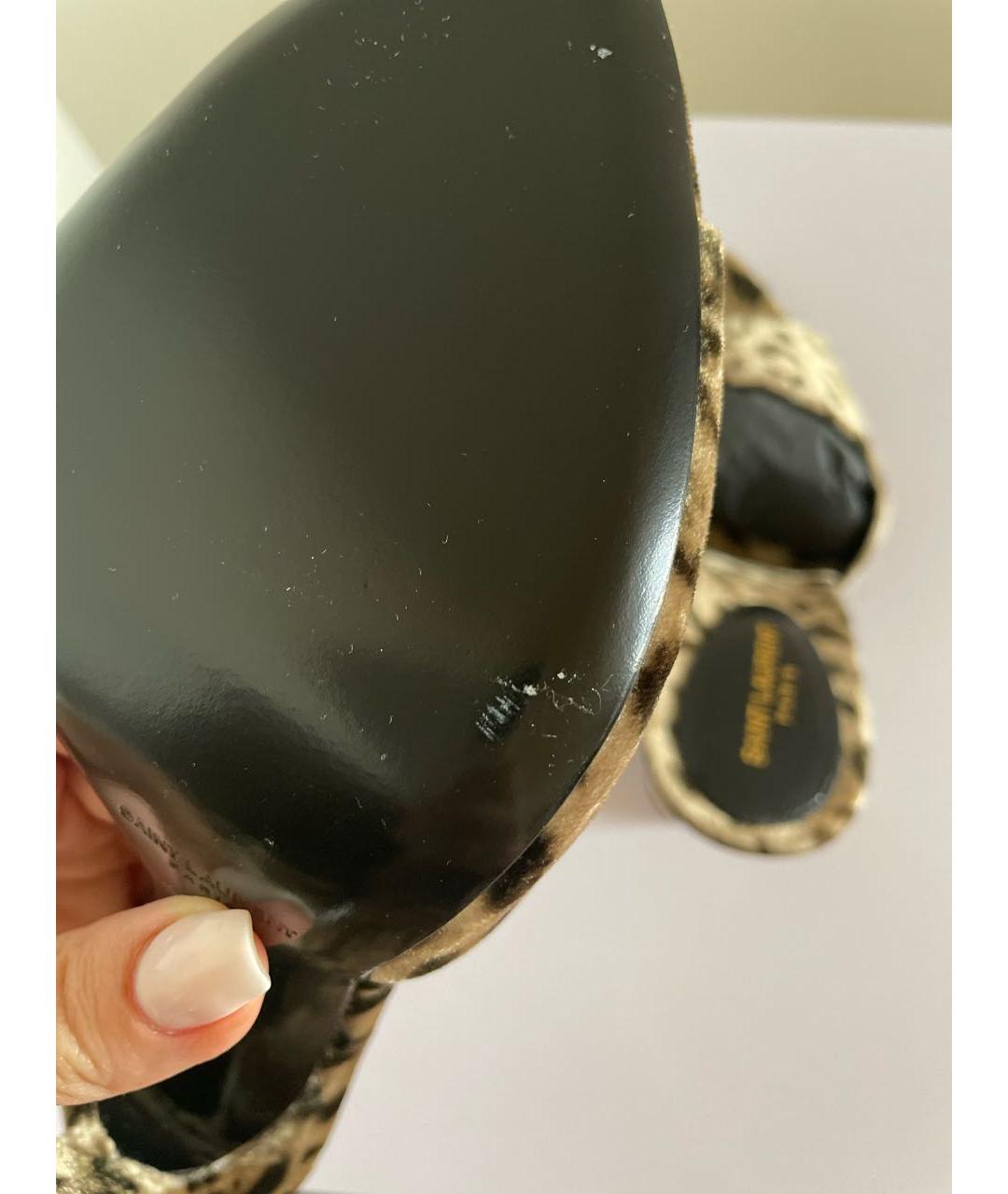 SAINT LAURENT Бархатные мюли, фото 7