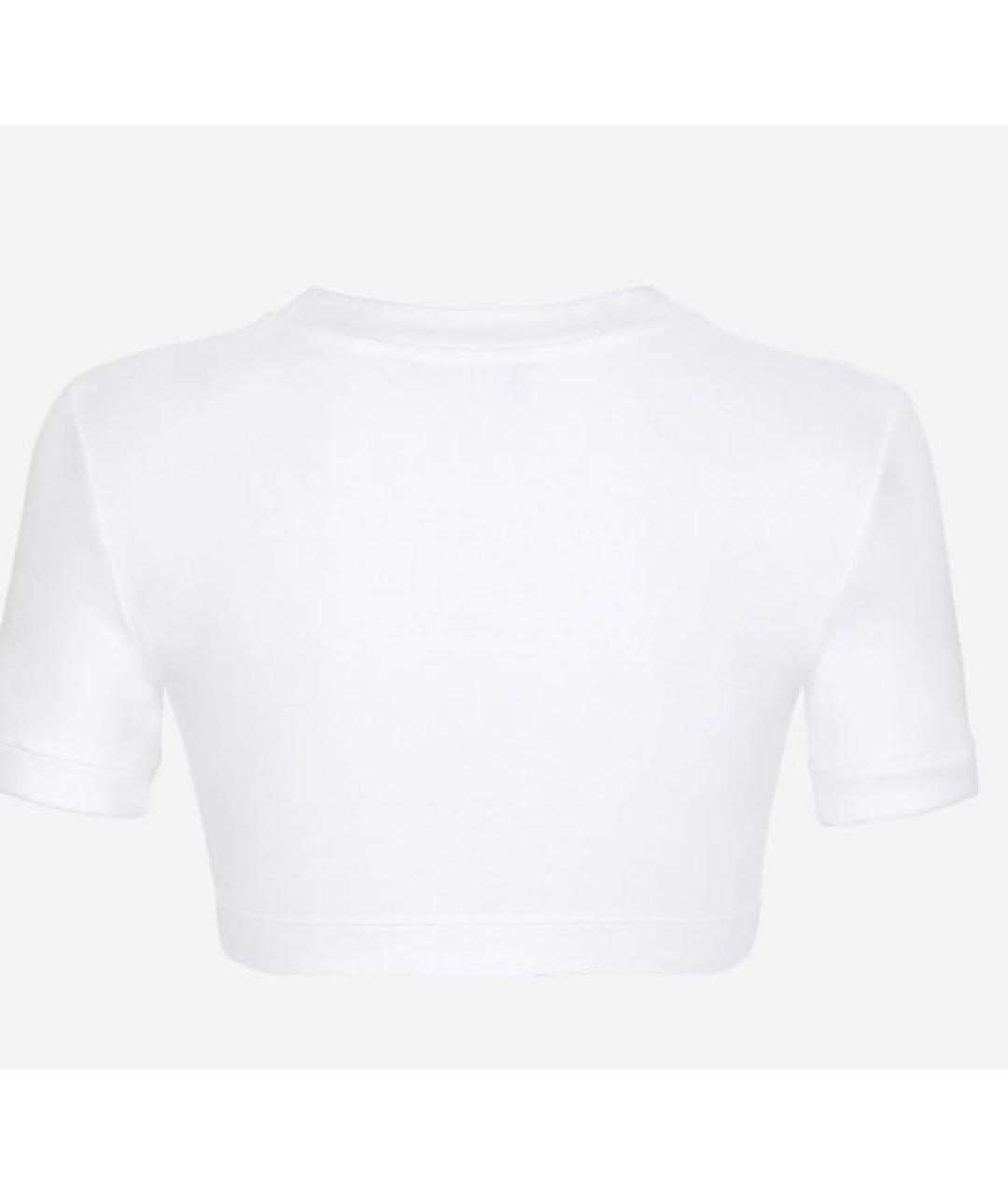 DOLCE&GABBANA Белая хлопко-эластановая футболка, фото 2