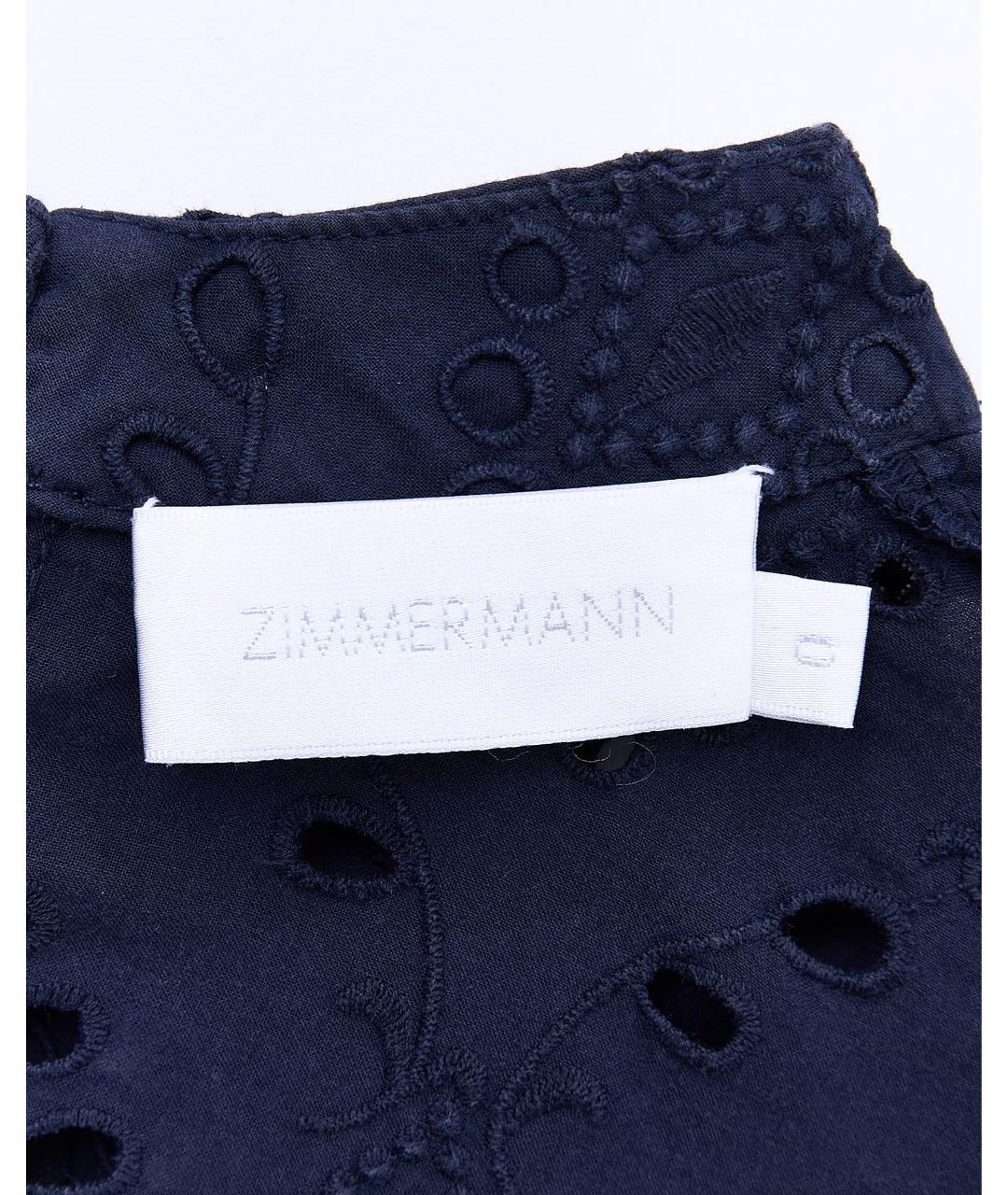 ZIMMERMANN Темно-синий хлопковый костюм с брюками, фото 3