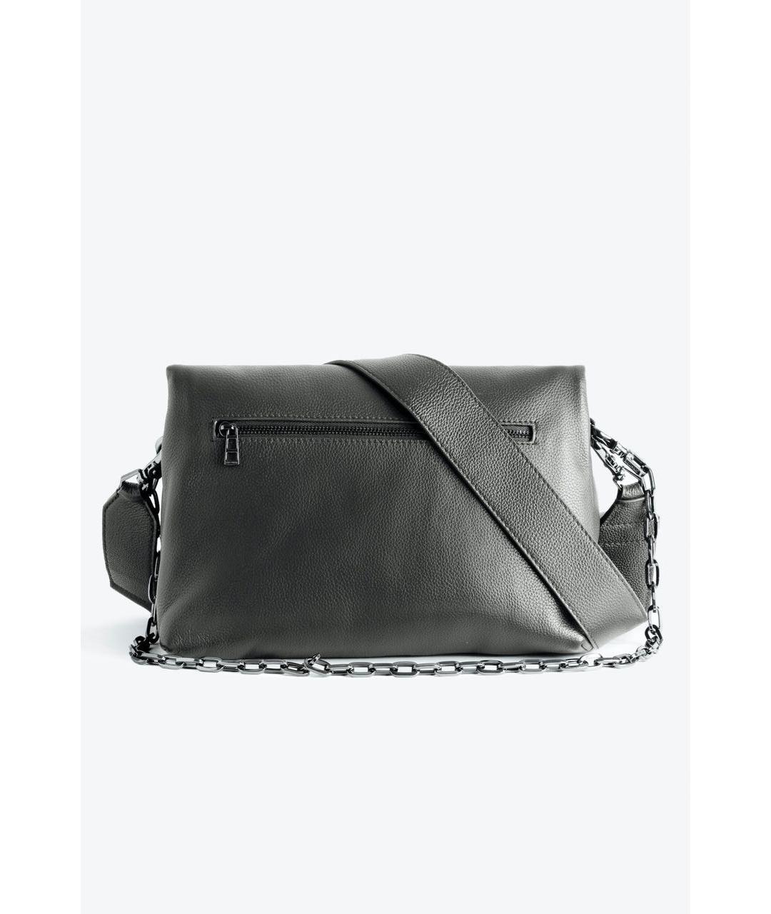 ZADIG & VOLTAIRE Серая кожаная сумка через плечо, фото 3