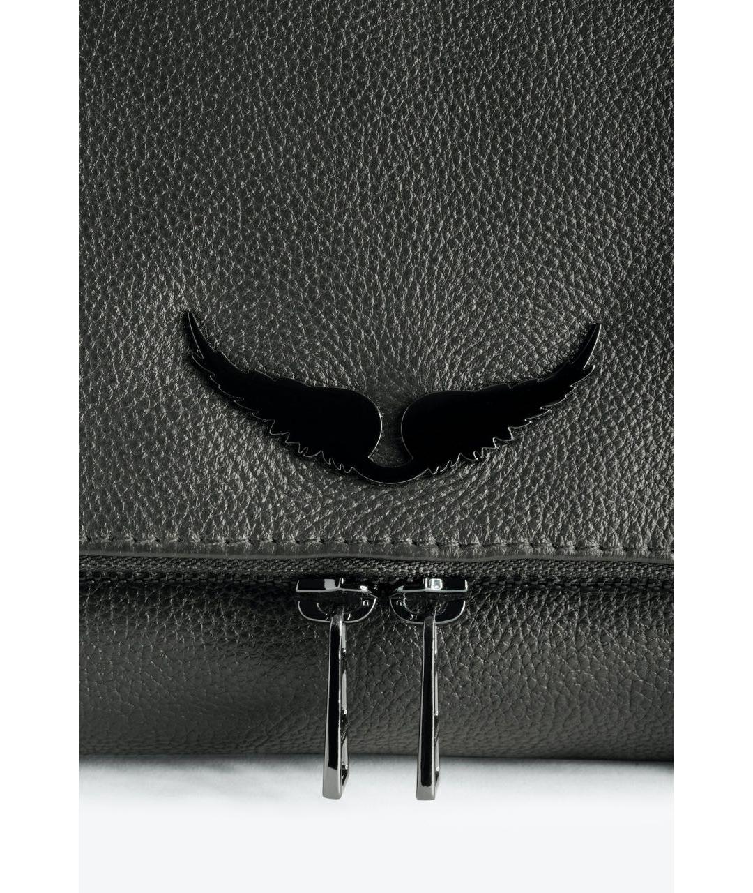 ZADIG & VOLTAIRE Серая кожаная сумка через плечо, фото 4
