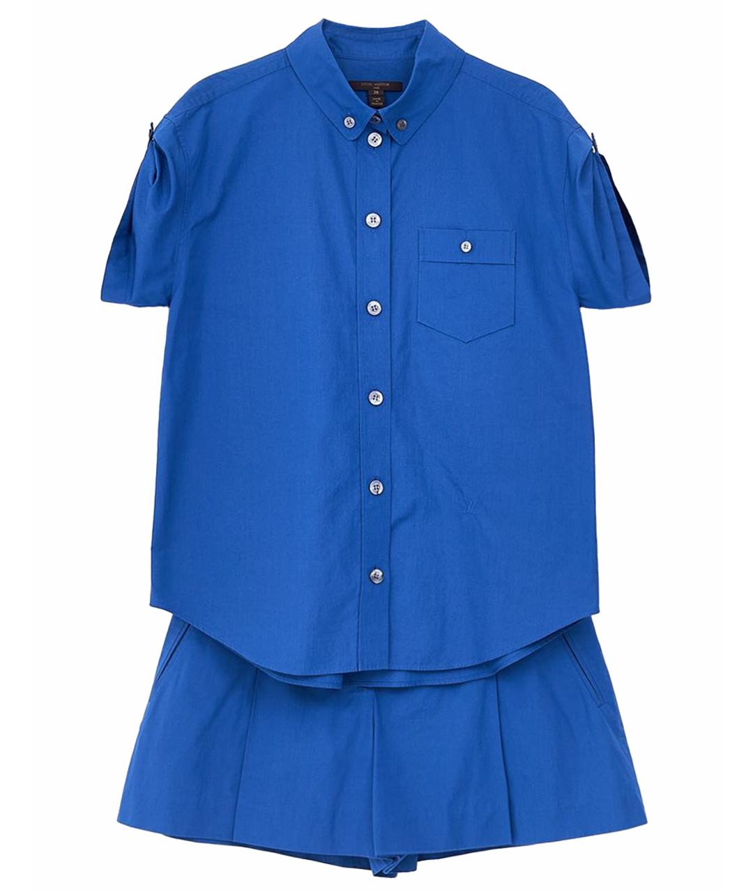 LOUIS VUITTON PRE-OWNED Синий хлопковый костюм с брюками, фото 1