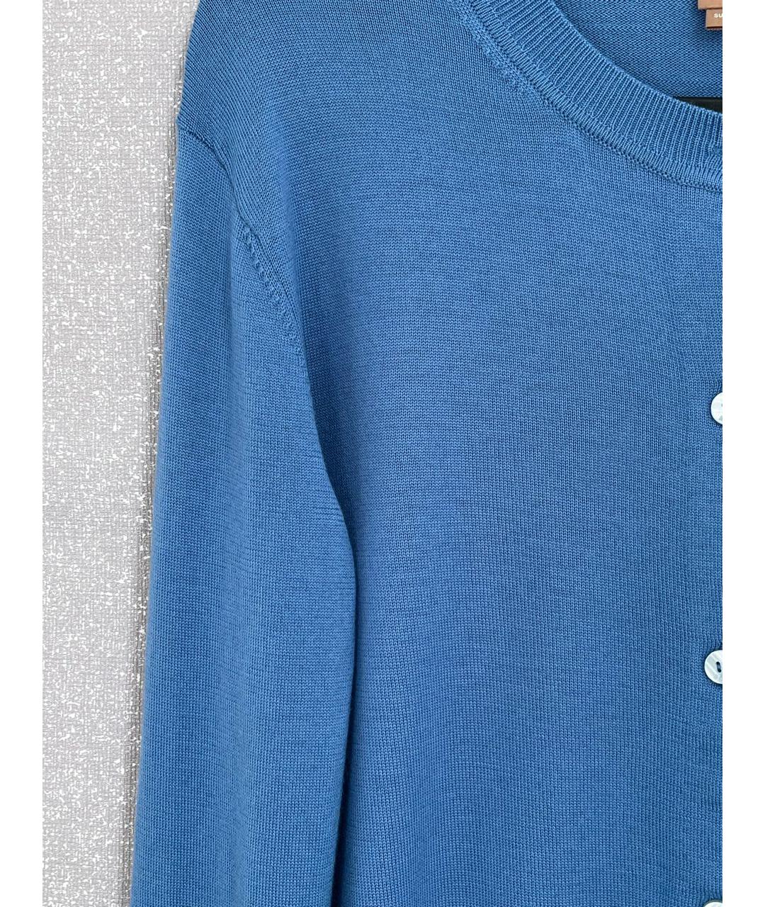 HUGO BOSS Голубой шерстяной джемпер / свитер, фото 2