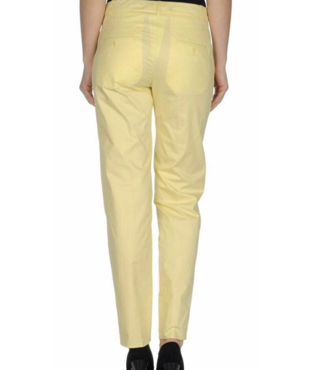 CARVEN Желтые хлопковые прямые брюки, фото 2