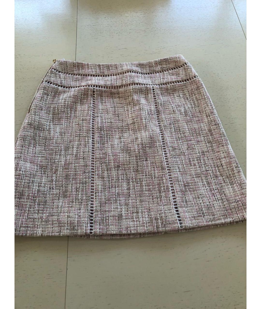 RED VALENTINO Мульти хлопковая юбка мини, фото 4
