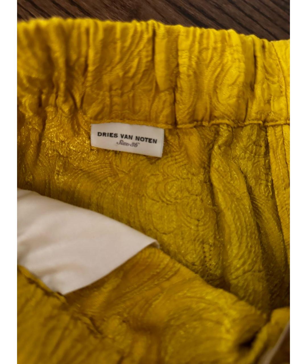 DRIES VAN NOTEN Желтые полиамидовые шорты, фото 5
