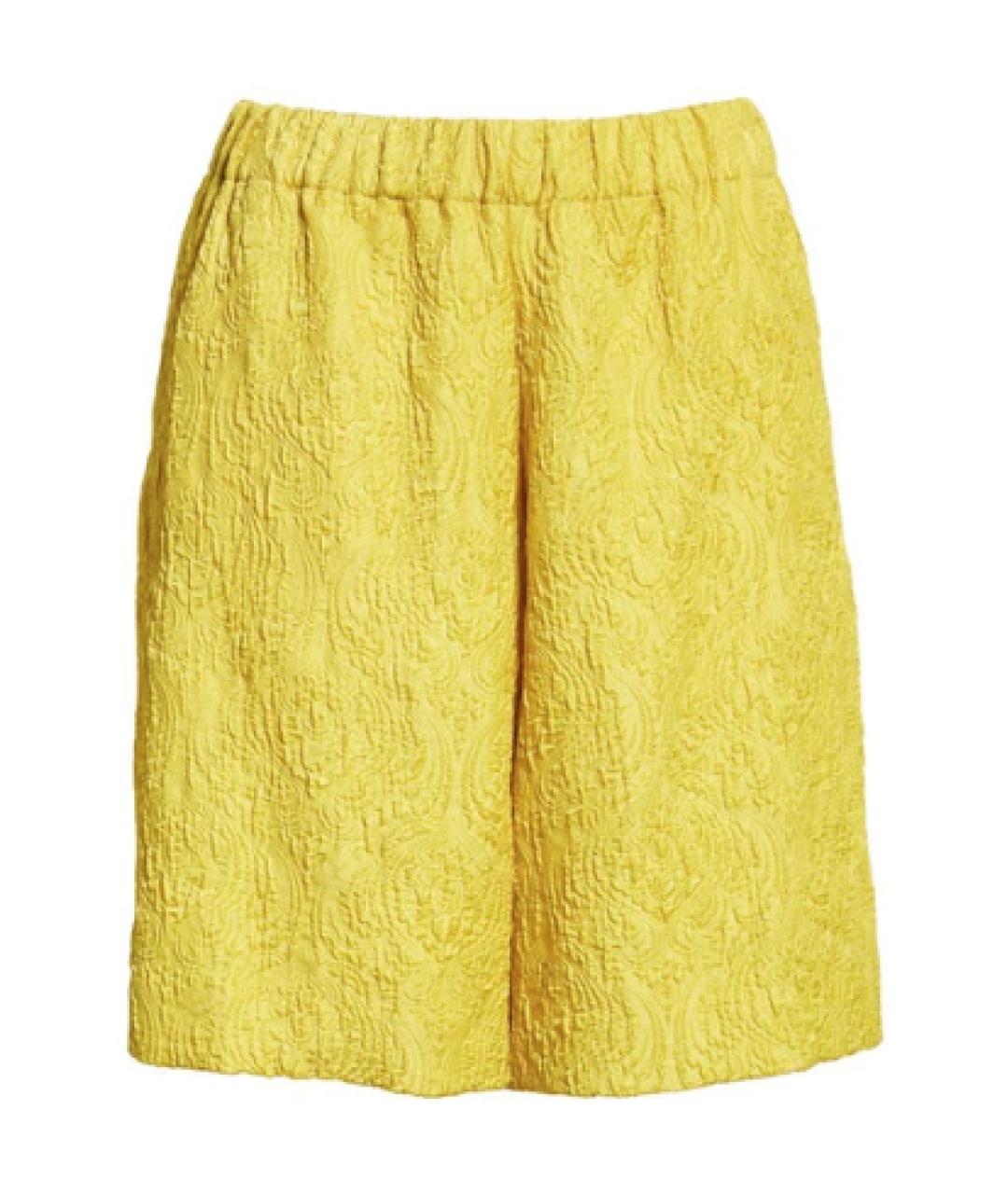 DRIES VAN NOTEN Желтые полиамидовые шорты, фото 1