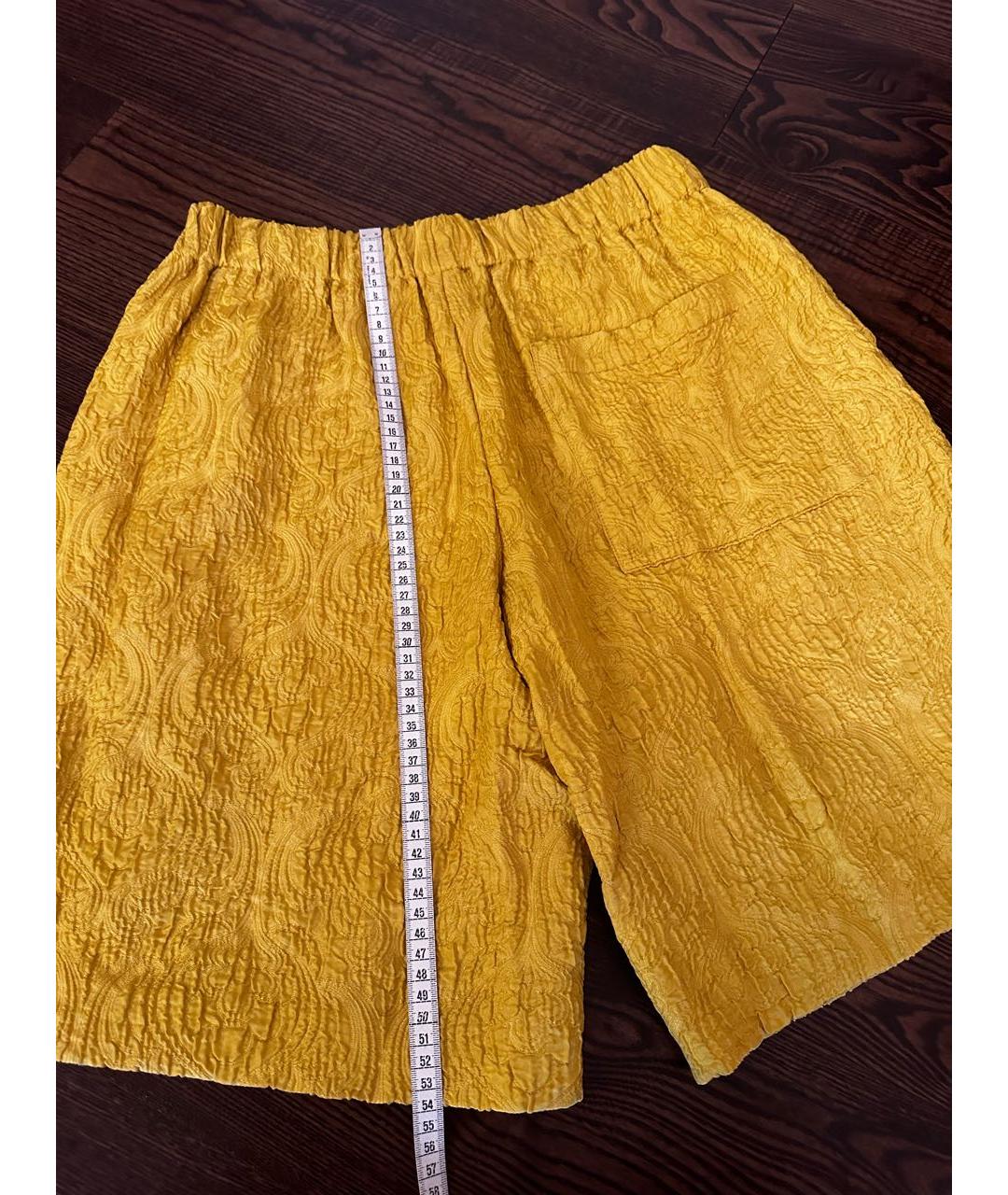 DRIES VAN NOTEN Желтые полиамидовые шорты, фото 6