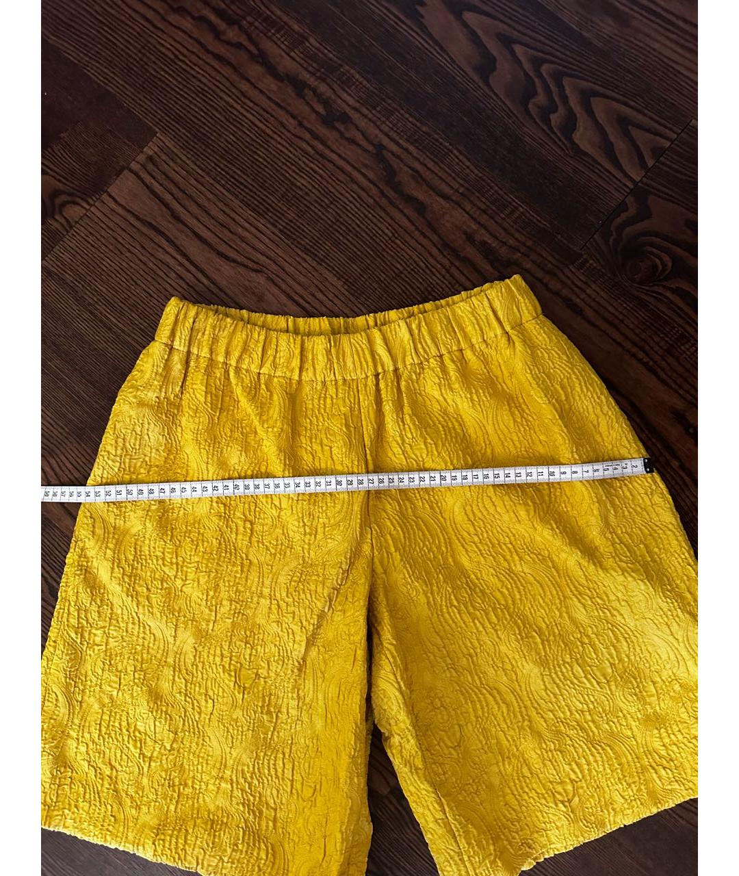 DRIES VAN NOTEN Желтые полиамидовые шорты, фото 4