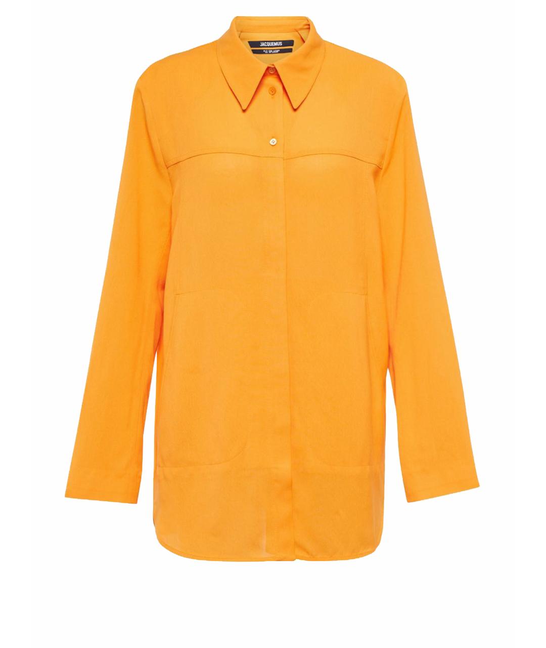 JACQUEMUS Оранжевая вискозная рубашка, фото 1