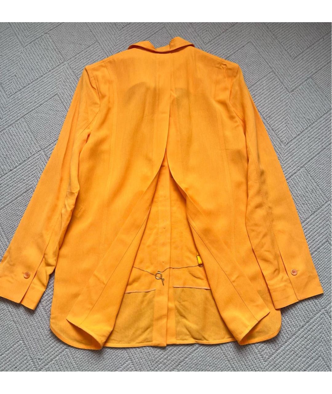 JACQUEMUS Оранжевая вискозная рубашка, фото 6