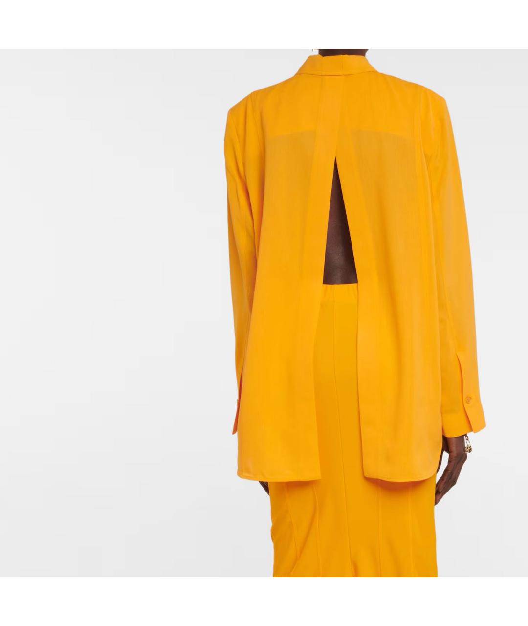 JACQUEMUS Оранжевая вискозная рубашка, фото 7