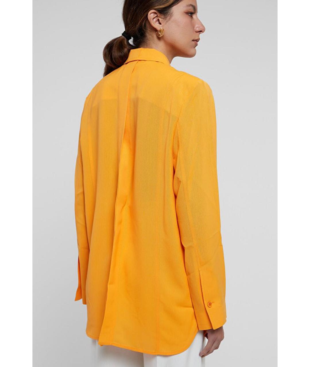 JACQUEMUS Оранжевая вискозная рубашка, фото 6