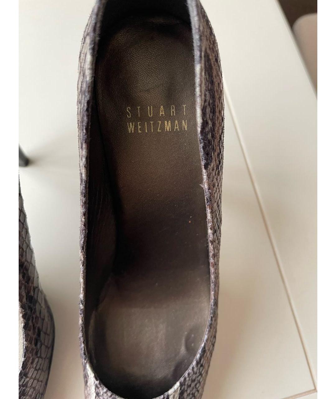 STUART WEITZMAN Коричневые туфли из экзотической кожи, фото 5