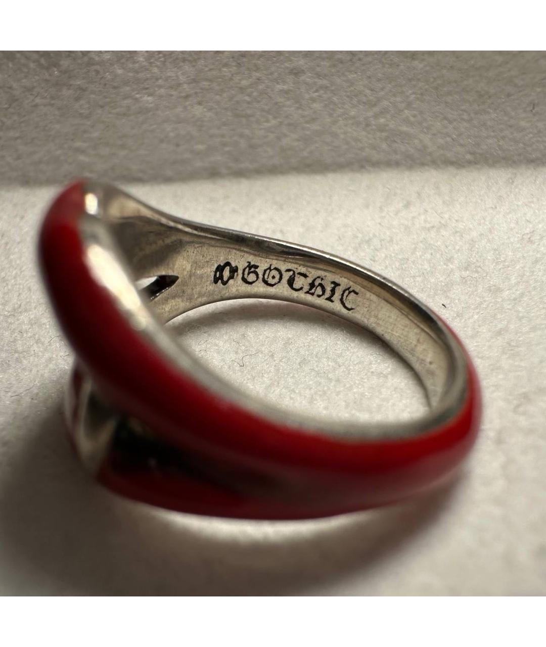 YOHJI YAMAMOTO Красное серебряное кольцо, фото 4
