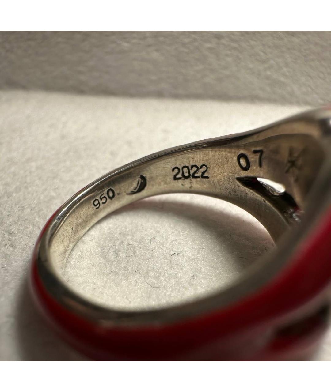 YOHJI YAMAMOTO Красное серебряное кольцо, фото 3
