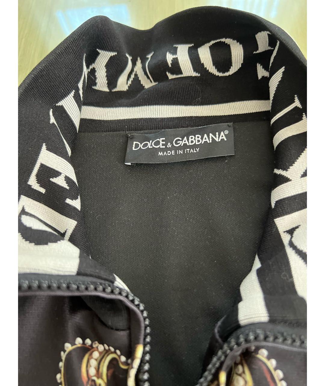 DOLCE&GABBANA Черная полиэстеровая куртка, фото 2