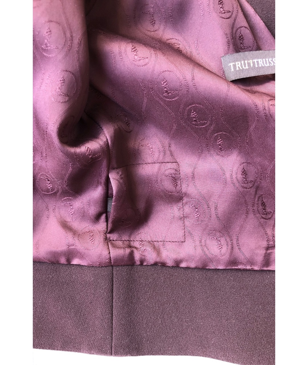 TRUSSARDI Бордовый полиэстеровый жакет/пиджак, фото 6
