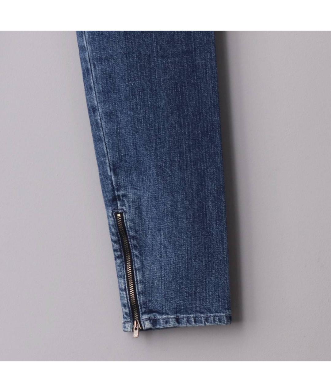 STELLA MCCARTNEY Синие хлопко-эластановые джинсы слим, фото 5
