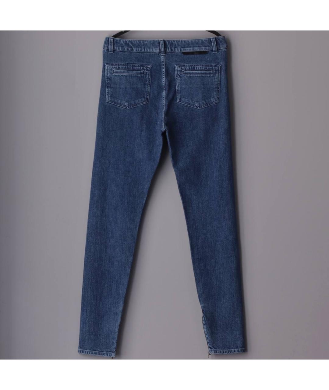 STELLA MCCARTNEY Синие хлопко-эластановые джинсы слим, фото 2