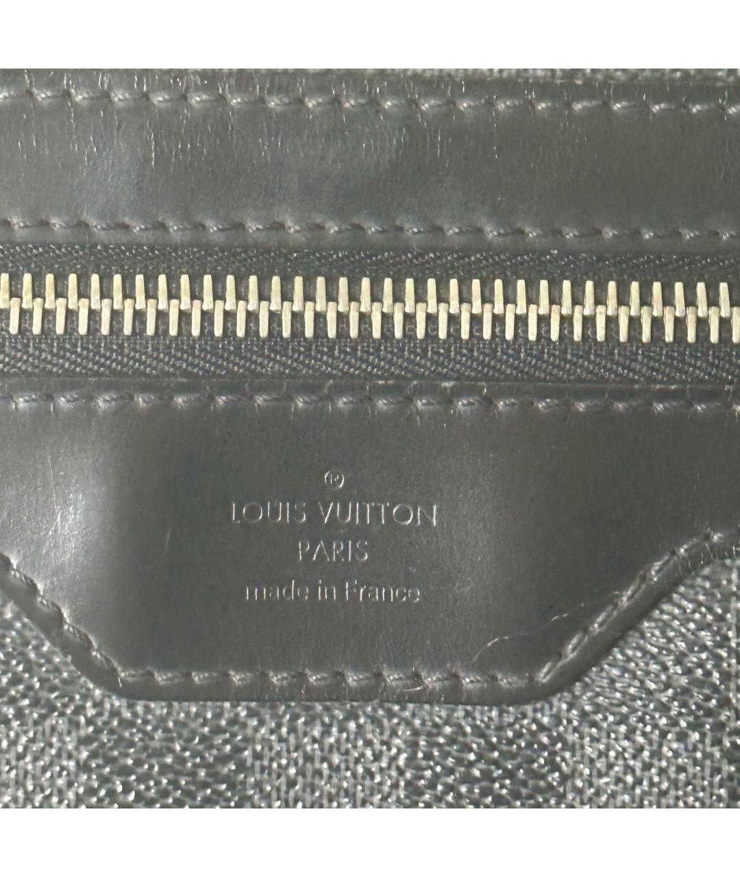 LOUIS VUITTON PRE-OWNED Черная кожаная сумка на плечо, фото 4