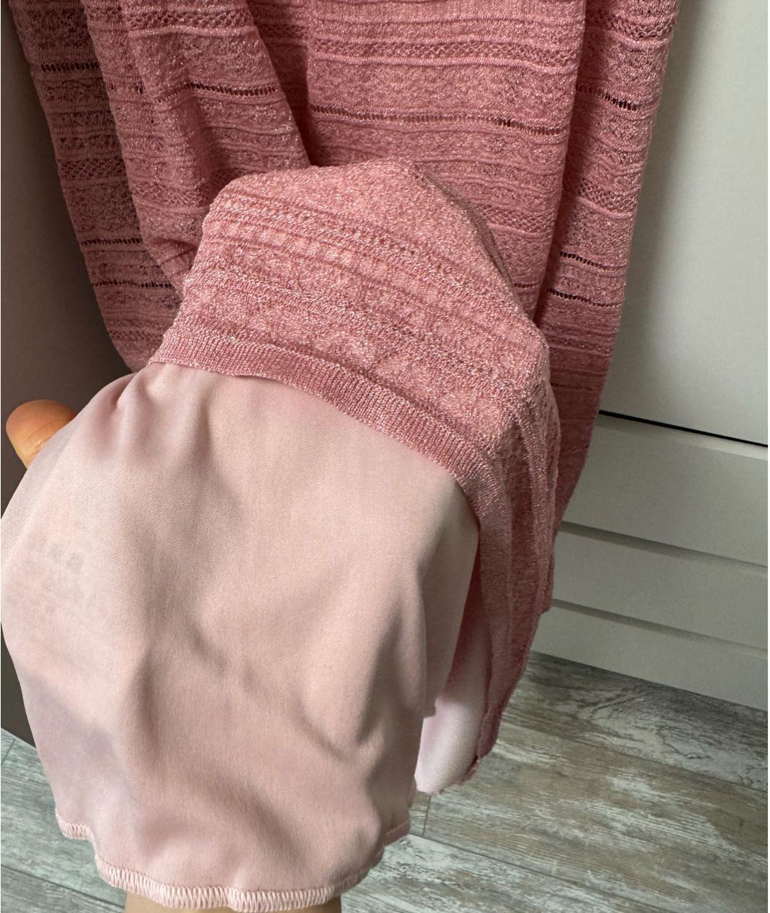 MISSONI Розовая полиамидовая юбка макси, фото 8