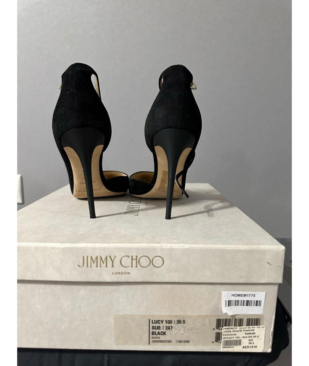 JIMMY CHOO Черные замшевые туфли, фото 4