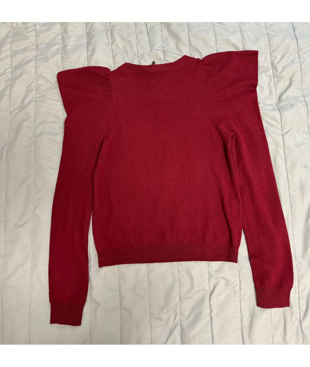 MAJE Бордовый шерстяной джемпер / свитер, фото 2