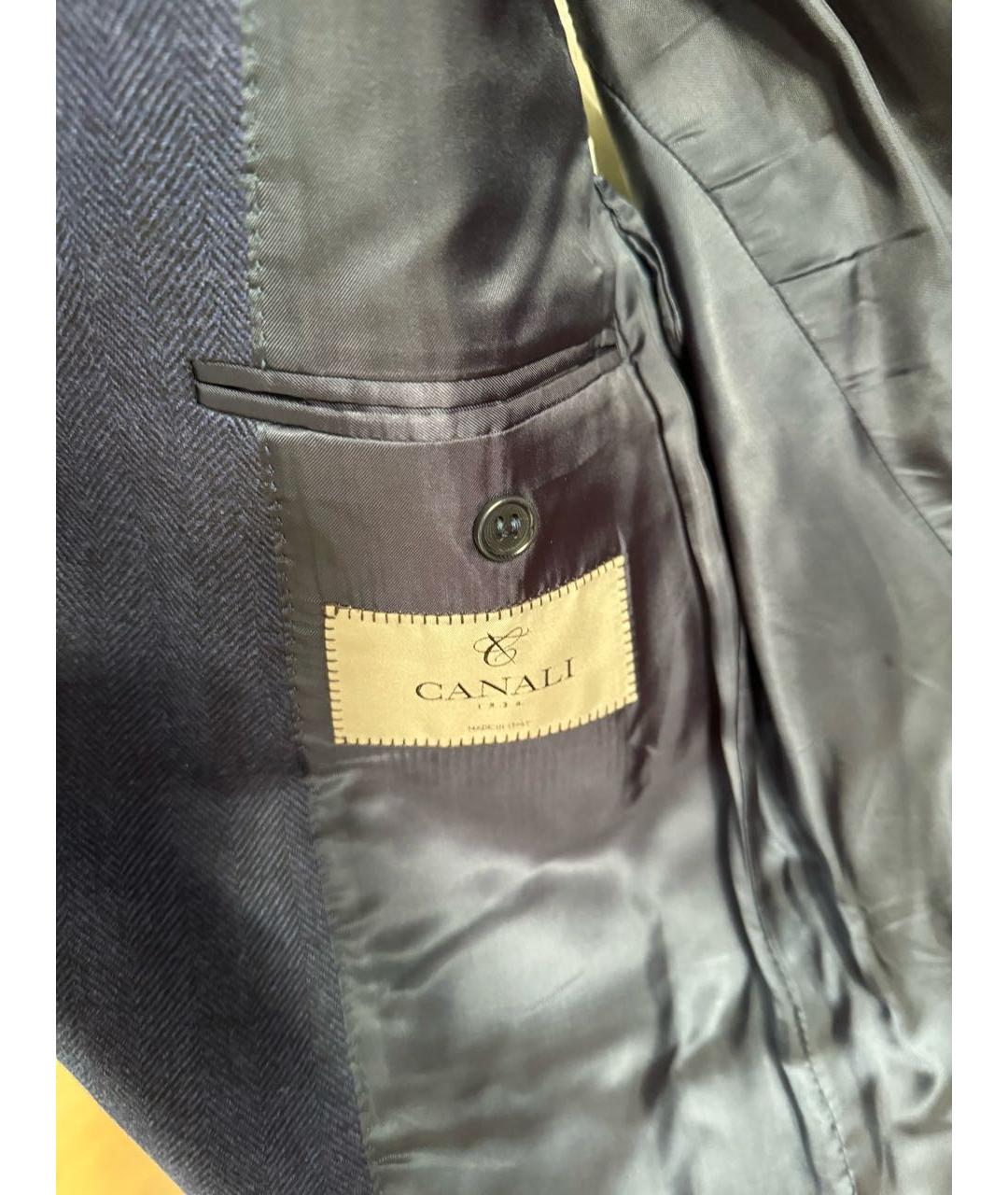 CANALI Темно-синий кашемировый пиджак, фото 3