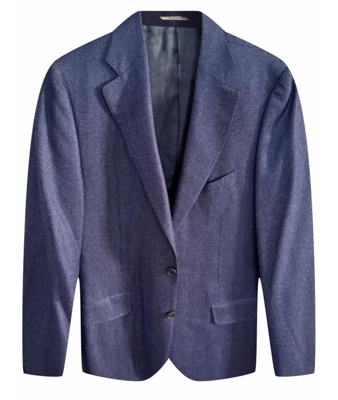 CANALI Темно-синий кашемировый пиджак, фото 1
