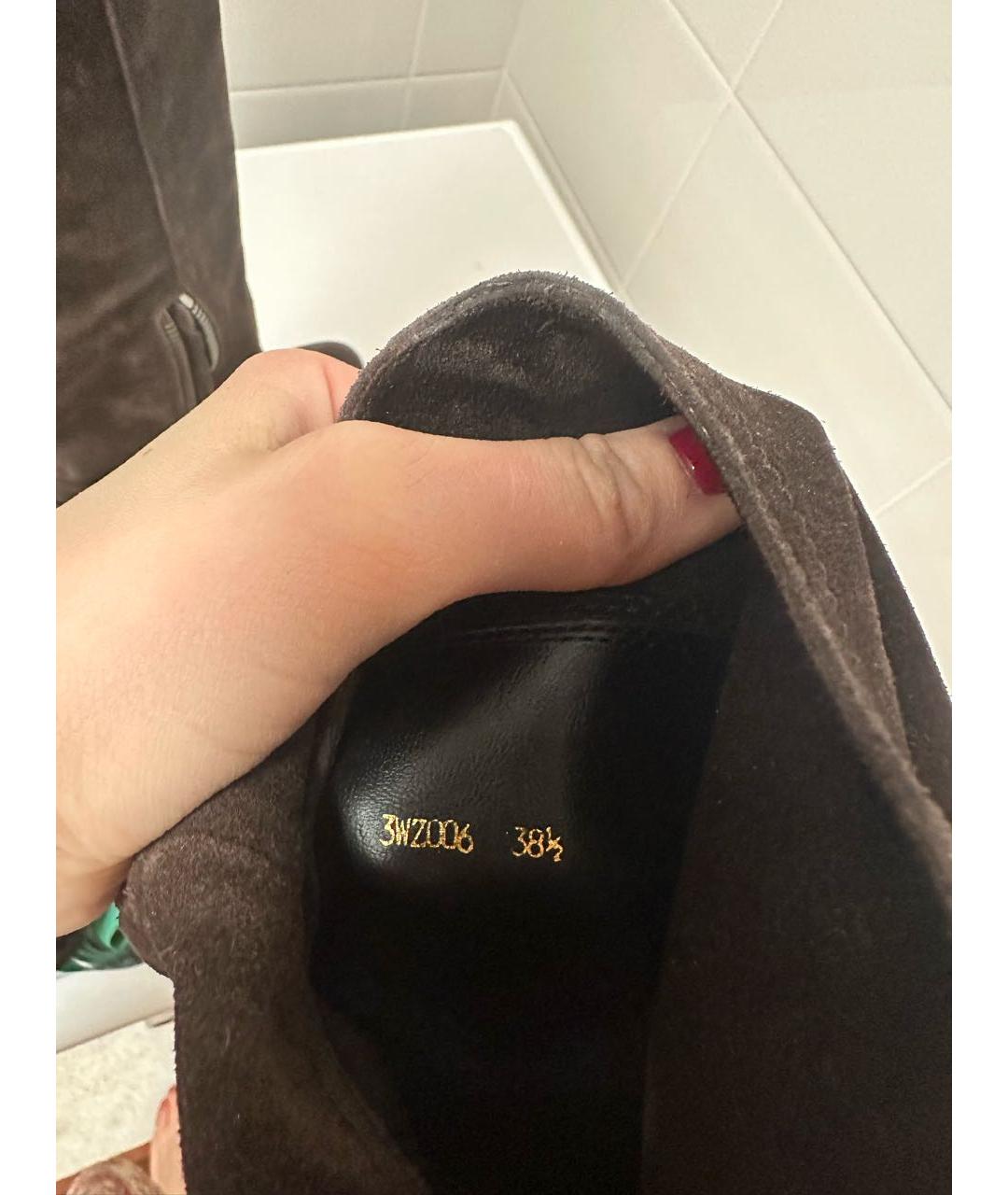 PRADA Коричневые замшевые сапоги, фото 6