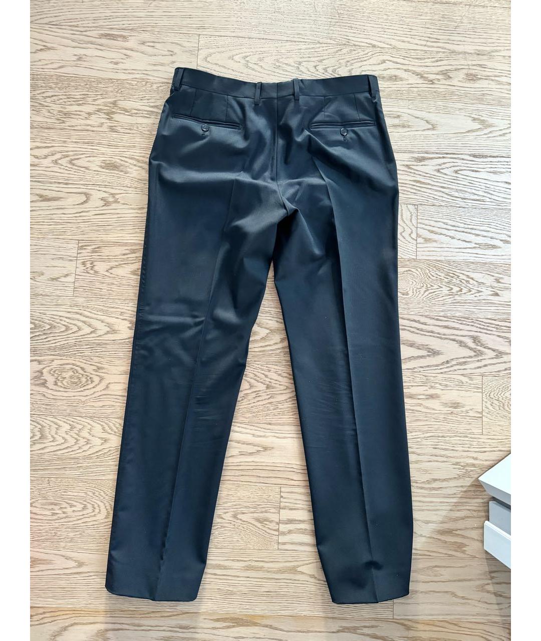 DOLCE&GABBANA Черные шерстяные классические брюки, фото 2