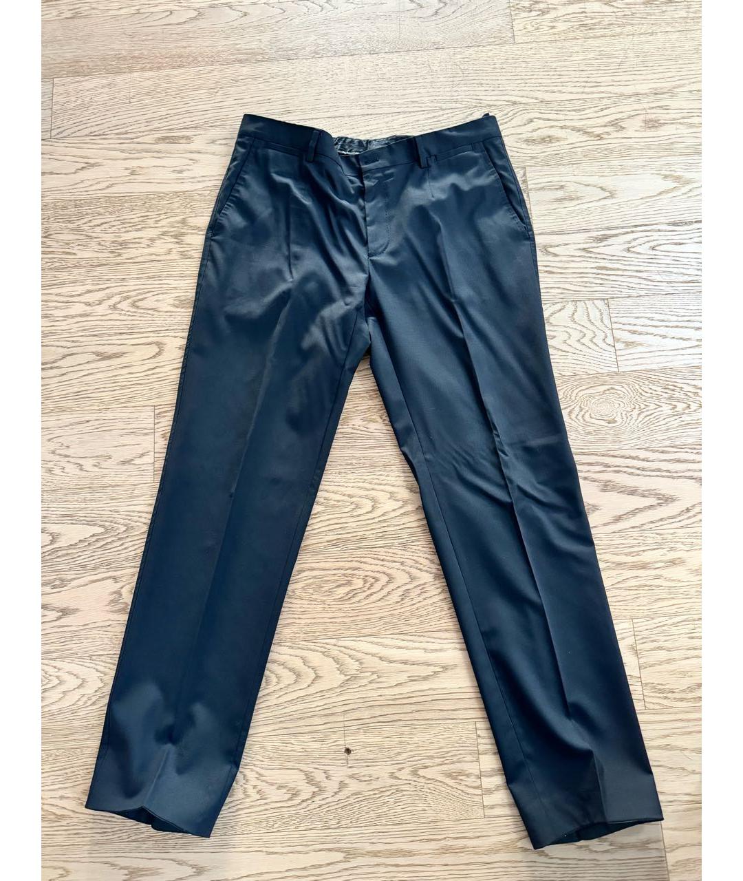 DOLCE&GABBANA Черные шерстяные классические брюки, фото 5