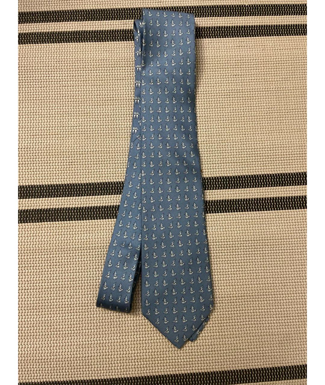 HERMES PRE-OWNED Синий шелковый галстук, фото 6