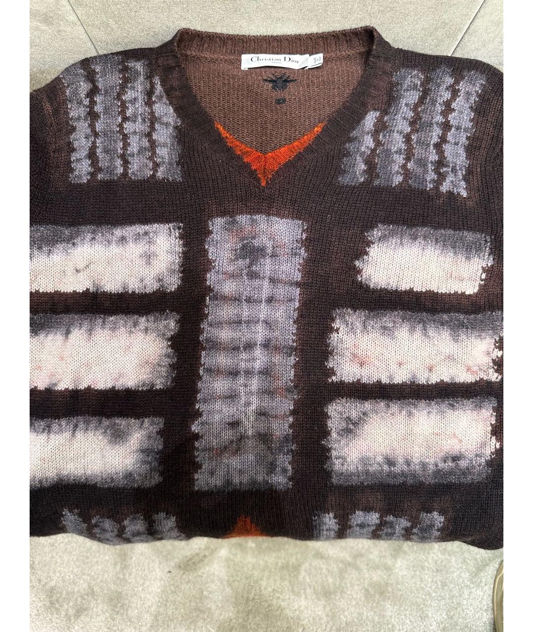 CHRISTIAN DIOR PRE-OWNED Коричневый кашемировый джемпер / свитер, фото 4