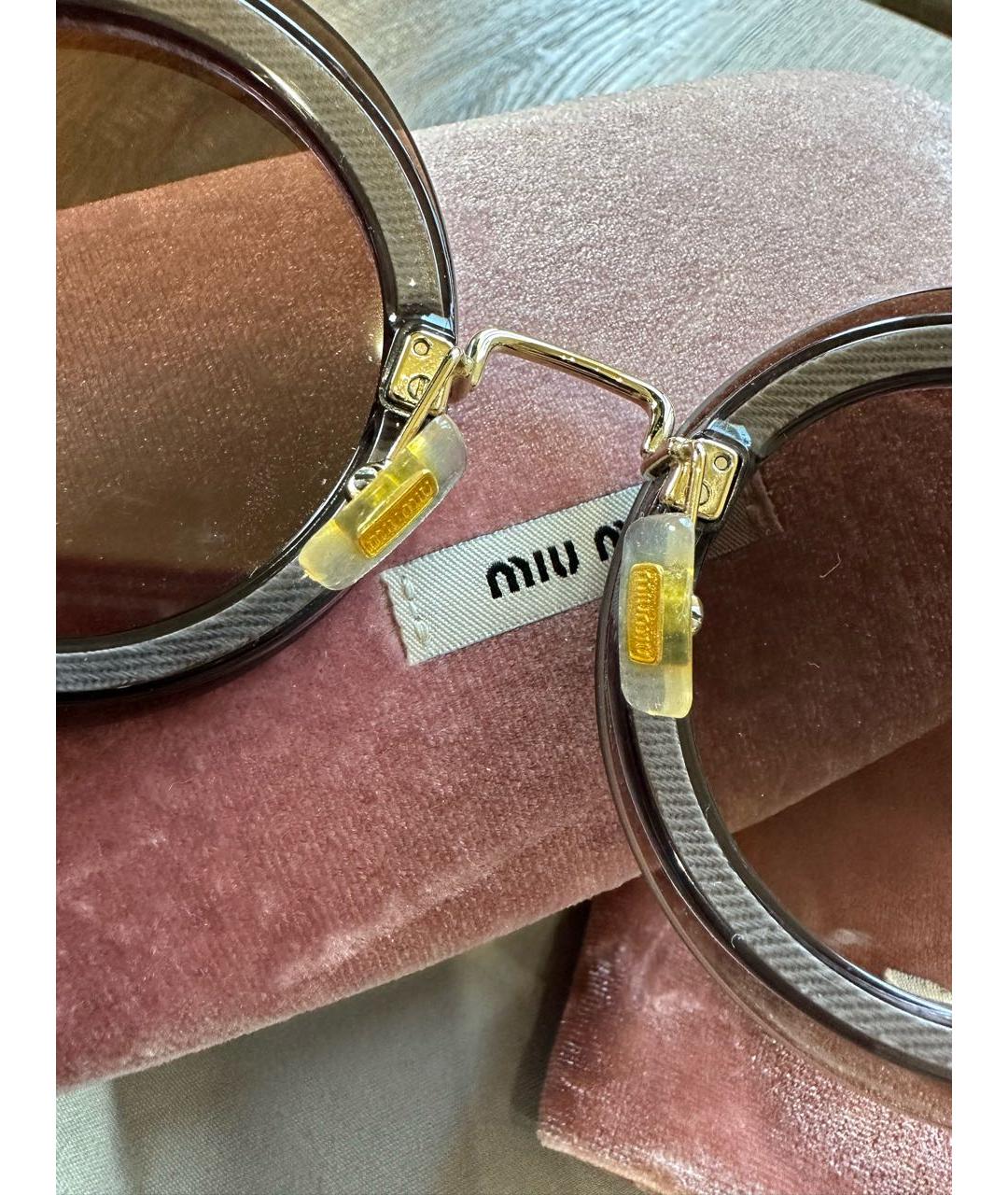 MIU MIU Пластиковые солнцезащитные очки, фото 7