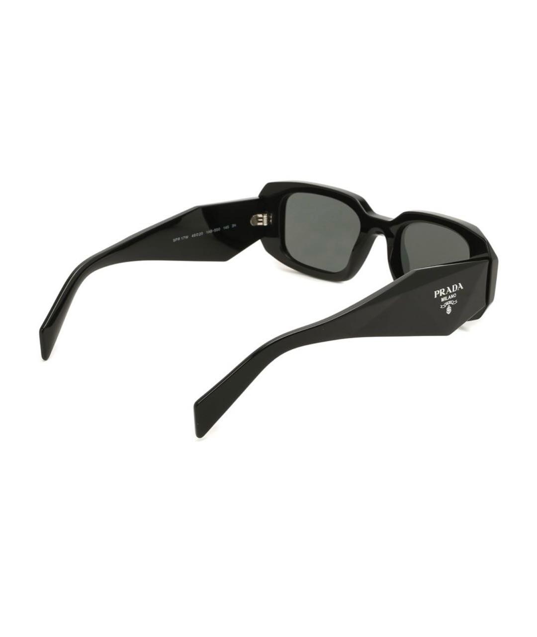 PRADA Черные пластиковые солнцезащитные очки, фото 3