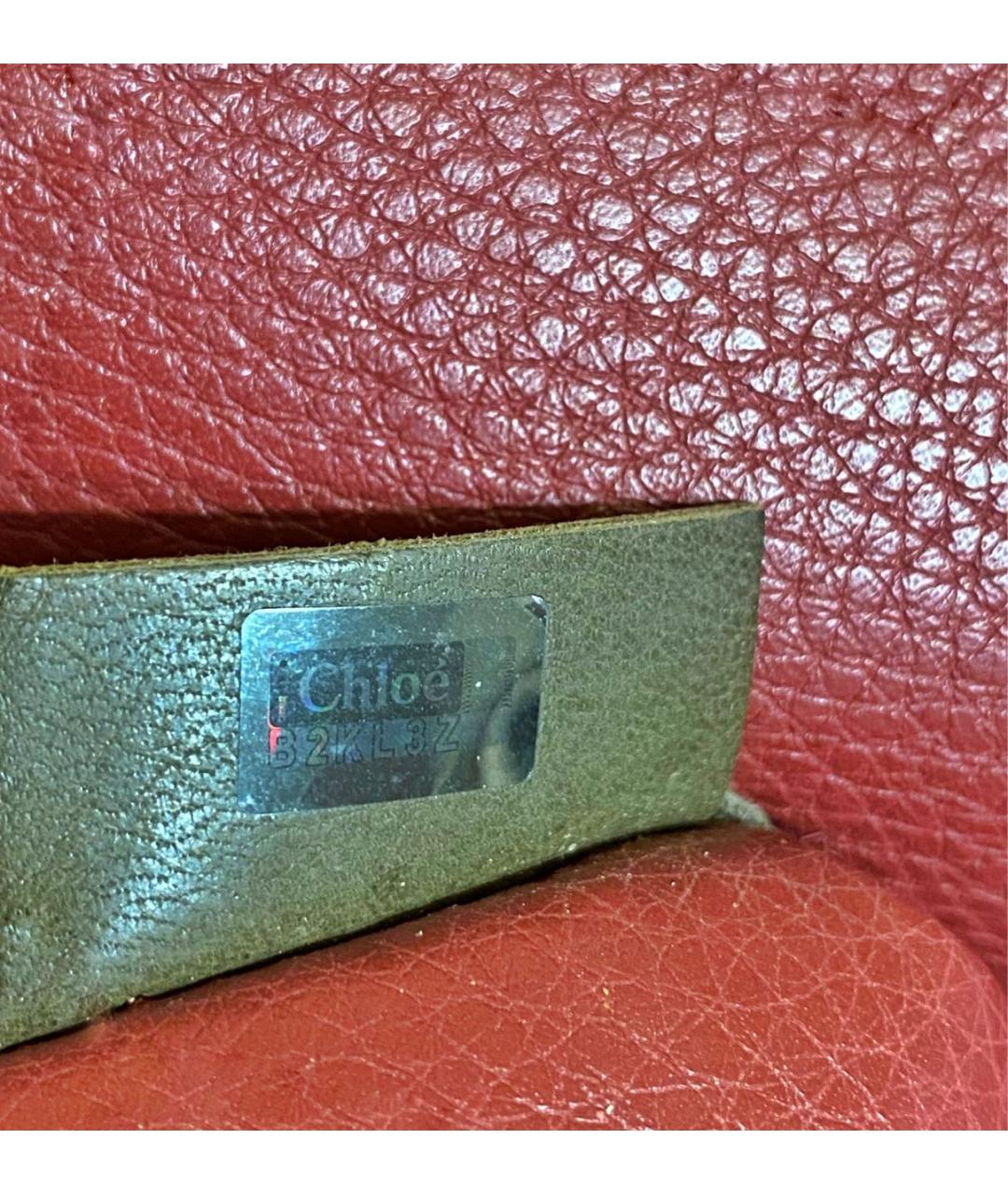 CHLOE Бордовая кожаная сумка через плечо, фото 7