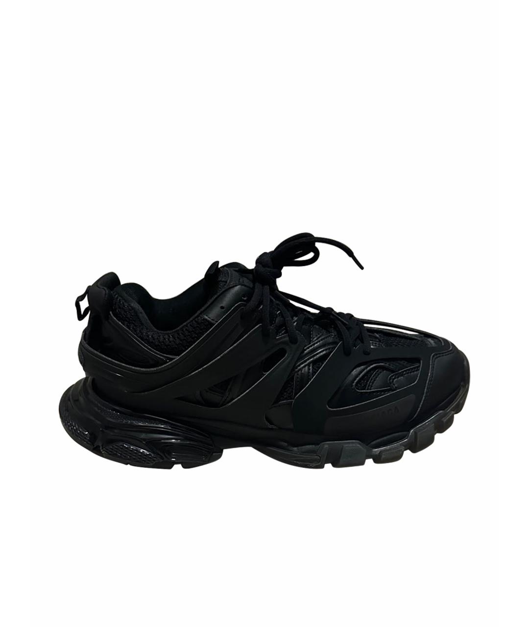 BALENCIAGA Черные нубуковые низкие кроссовки / кеды, фото 1