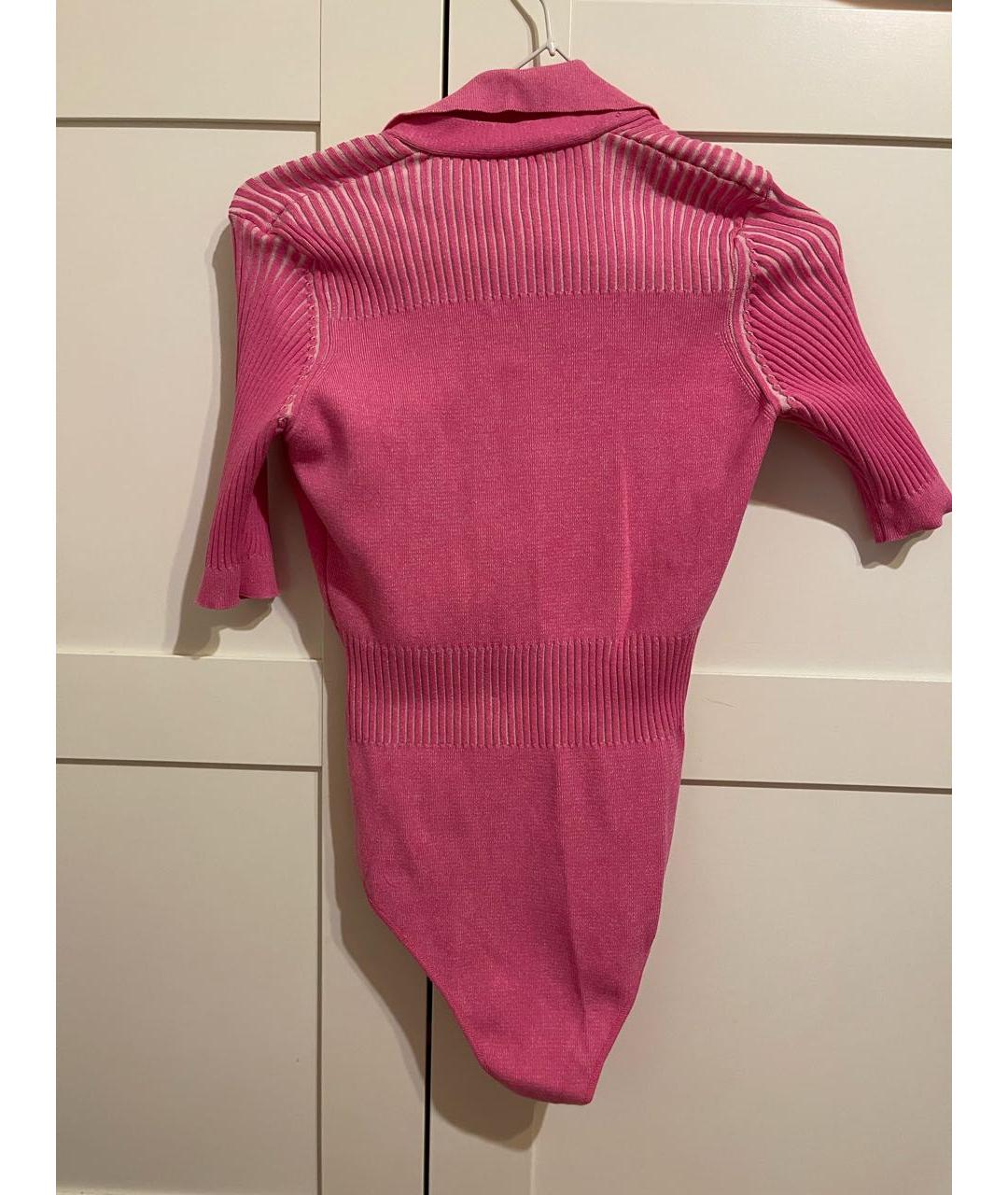 JACQUEMUS Розовая футболка, фото 2