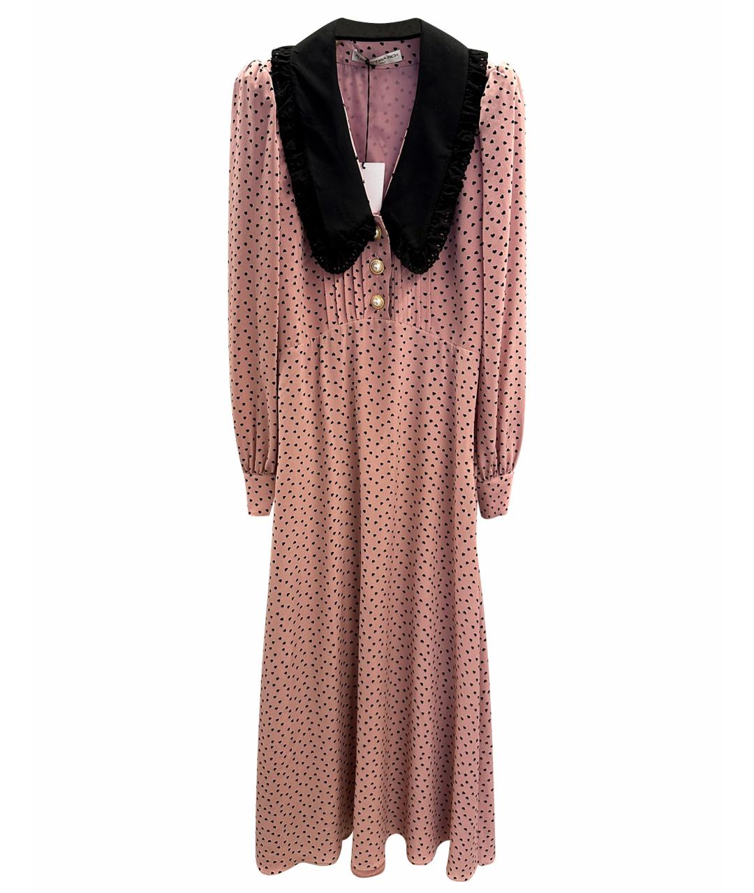 ALESSANDRA RICH Розовое шелковое повседневное платье, фото 1