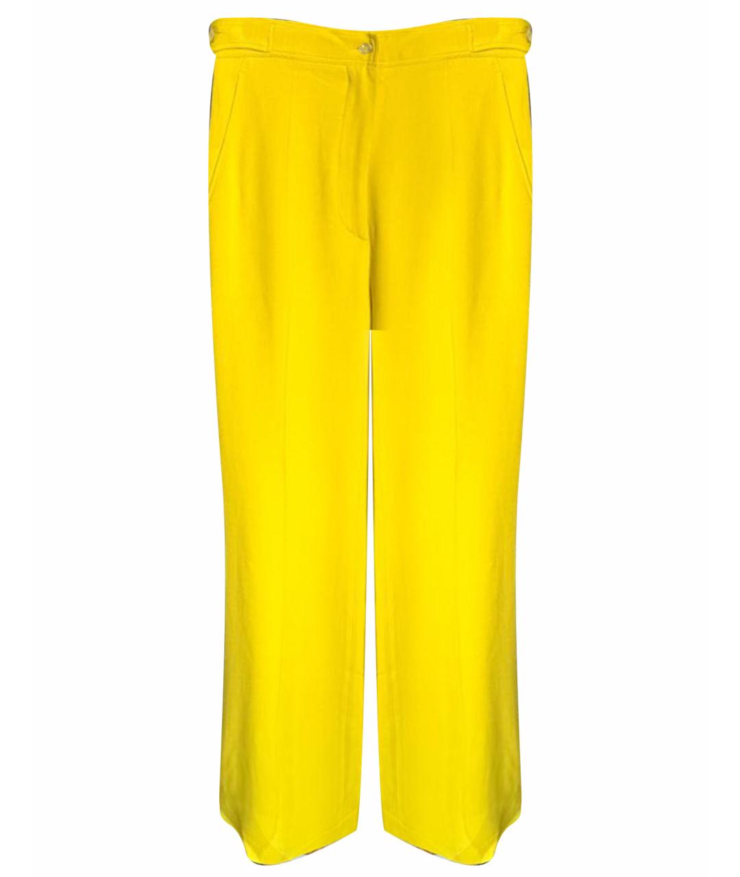 ROCHAS Желтые вискозные прямые брюки, фото 1