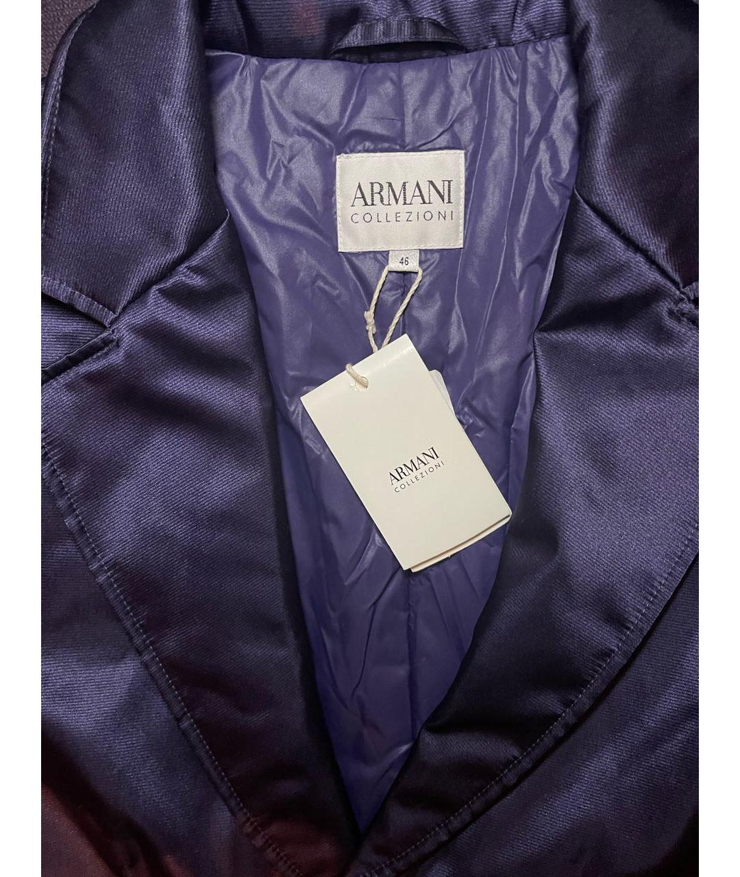 ARMANI COLLEZIONI Фиолетовая полиэстеровая куртка, фото 4